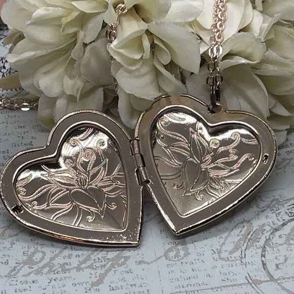 Beach Sailor Lighthouse Mom Wife Christmas Rose Gold Heart Locket Anniversary - Picture 10 of 13